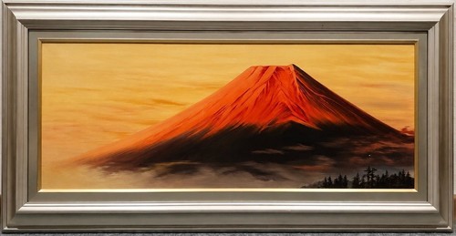 Grande dipinto olio giapponese