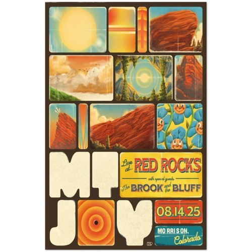 Poster joy live red - mt,